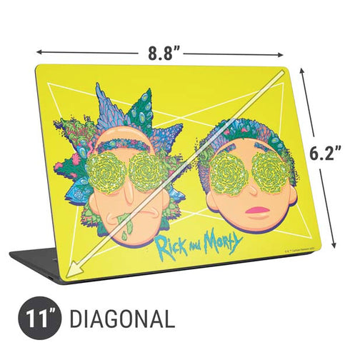 Adult Swim Rick and Morty Rick and Morty Portal Eyes Universal Laptop 11in (8.8 x 6.2in) Skin